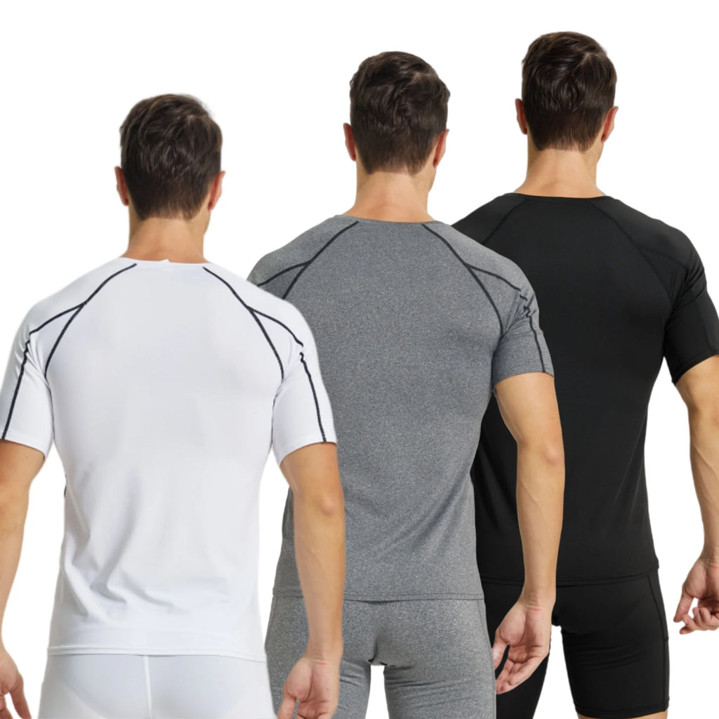 HoopDrip Men's Short Sleeve Compression Shirts